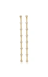 Sara Weinstock White Diamond Isadora Bezel And Bead Drop Earrings In Gold