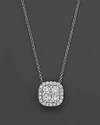 Bloomingdale's Diamond Cluster Bezel Pendant Necklace In 14k White Gold, .30 Ct. T.w. - 100% Exclusive In White