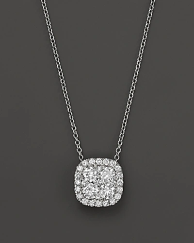 Bloomingdale's Diamond Cluster Bezel Pendant Necklace In 14k White Gold, .30 Ct. T.w. - 100% Exclusive
