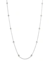 IPPOLITA STERLING SILVER ROCK CANDY LONG STONE STATION NECKLACE IN CLEAR QUARTZ, 48,SN1212CQX48
