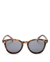 Le Specs Men's Bandwagon Round Sunglasses, 50mm In Matte Tortoise/smoke Mono Polarized