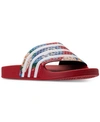 Adidas Originals Adidas Women's Adilette Slide Sandals From Finish Line In Red/white