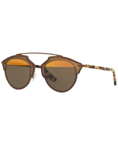 Dior Soreal Round Sunglasses In Brown