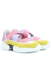 Emilio Pucci 30mm Suede & Elastic Sandal Sneakers In Multicolour