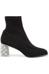 SOPHIA WEBSTER FELICITY EMBELLISHED SUEDE SOCK BOOTS