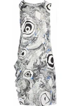 ACNE STUDIOS BOW-DETAILED PRINTED SILK-SATIN DRESS,3074457345618351317