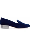 SCHUTZ WOMAN VELVET LOAFERS INDIGO,GB 4772211934097035