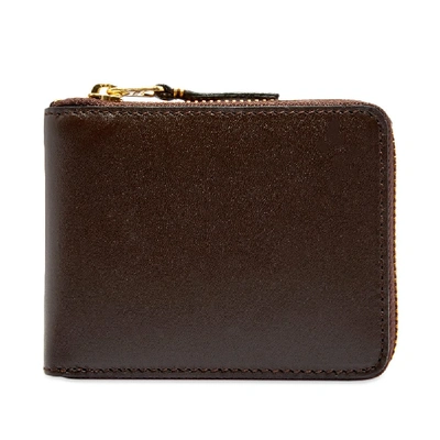 Comme Des Garçons Comme Des Garcons Wallet Zip Classic Wallet In Brown