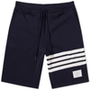 Thom Browne 4-bar Print Track Shorts In Blue