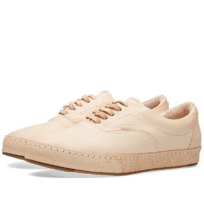 Hender Scheme Mip-04 Leather And Distressed Suede Sneakers In Neutrals