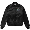 Saint Laurent Shark Patch Teddy Souvenir Jacket In Black