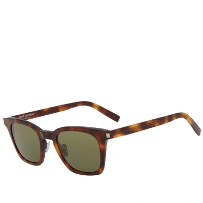 Saint Laurent Sl 131 Combi Sunglasses In Brown