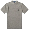 Polo Ralph Lauren Custom Slim Fit Mesh Polo In Grey