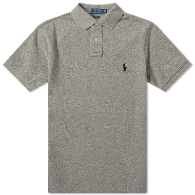 Polo Ralph Lauren In Piqu Slim-fit Gray Canterbury M Lange In Andover Heather