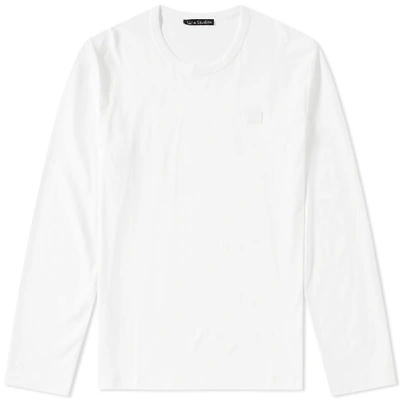 Acne Studios Nash Long Sleeve Cotton T-shirt In White