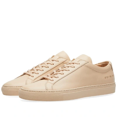 Common Projects Original Achilles Leather Low-top Trainers In Nude Leather