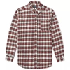 MASTERMIND JAPAN MASTERMIND WORLD DAMAGED SKULL CHECK FLANNEL SHIRT,MW17P01-SH002-WH4