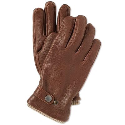 Hestra Utsjo Leather Gloves In Chestnut