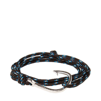 Miansai Silver Hook Rope Bracelet In Blue