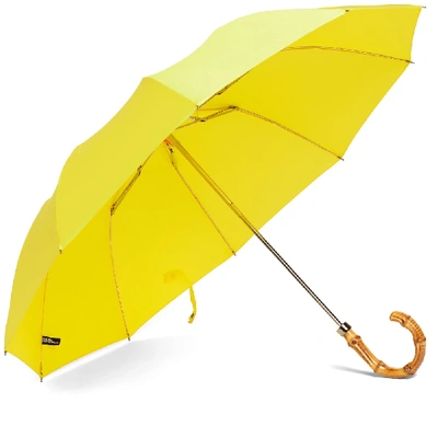 London Undercover Whangee Telescopic Umbrella In Yellow