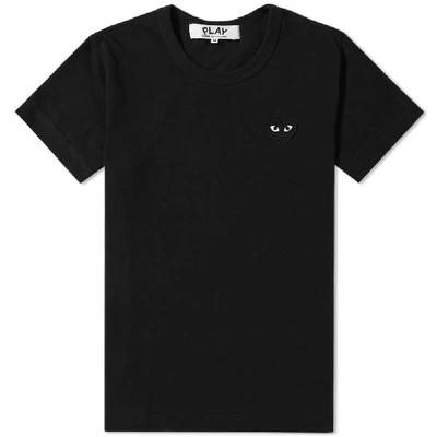 Comme Des Garçons Play Comme Des Garcons Play Women's Basic Logo Tee In Black