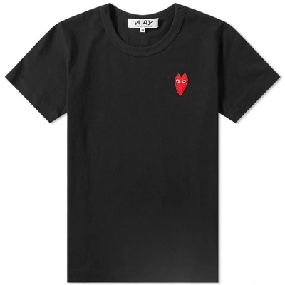 Comme Des Garçons Play Comme Des Garcons Play Women's Large Heart Tee In Black