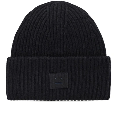 Acne Studios Pansy L Face Beanie In Black