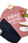 123 Amore Hakuna Moscato Graphic Tee - Unisex In Weathered Pink In Multi