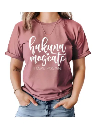 123 Amore Hakuna Moscato Graphic Tee In Pink
