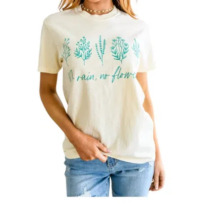 123 Amore No Rain No Flowers Tee In White