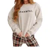 123 Amore Thankful Pullover Sweater In White In White