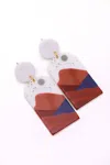 123 Amore Women's Climb Every Mountain Earrings In White In Red