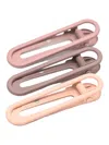 123 Amore Women's Oval Set Of Three Hair Clips In Multi Color In Multi