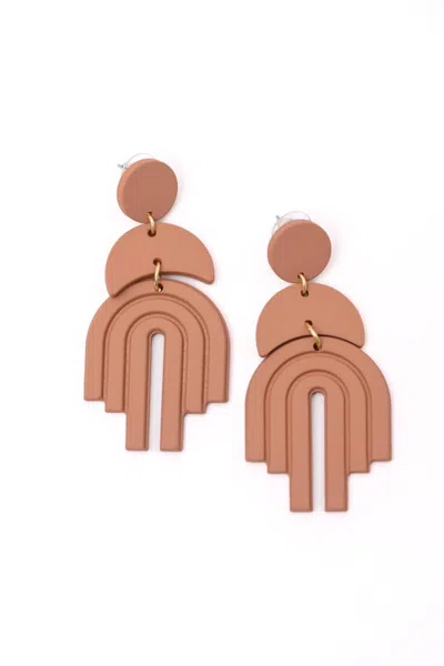 123 Amore Women's This Promise Earrings In Brown In Gold