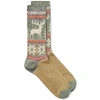 ANONYMOUS ISM ANONYMOUS ISM DEER SNOW JACQUARD CREW SOCK,15232400-3970