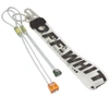 Off-white Rubber Industrial Keychain In Black