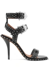 Givenchy Elegant Studded High 100mm Sandal, Black In Black