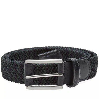 Anderson's Woven Textile Belt In Blue