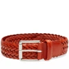 ANDERSON'S Anderson's Woven Leather Belt,A1097-P178-A178