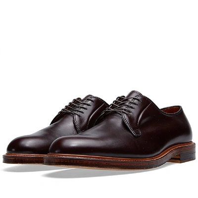 Alden Shoe Company Alden Plain Toe Blucher In Burgundy