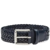 ANDERSON'S Anderson's Woven Leather Belt,A1097-P178-B181