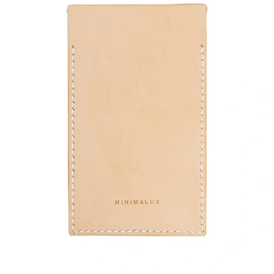Minimalux Leather Iphone 6/7 Sleeve In Neutrals