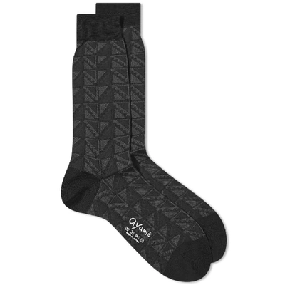Ayame Socks Flag Solid Tonal Sock In Black