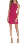 French Connection Whisper Light Sheath Minidress In Magenta