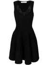 Givenchy Lace Trim Flared Dress In Black