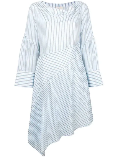 3.1 Phillip Lim / フィリップ リム Striped Asymmetric Dress In White