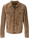 TOD'S SUEDE TRUCKER JACKET,X1M12360060PLK12652402