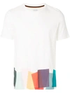 PAUL SMITH rainbow geometric print T-shirt,PUPC697PP10500112633235