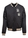 DOLCE & GABBANA LOGOED BOMBER JACKET,10493947