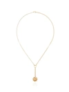 FOUNDRAE 18KT YELLOW GOLD SPARK MEDALLION SMALL BELCHER CHAIN NECKLACE,M1DIAMONDSPARKBEL12317316